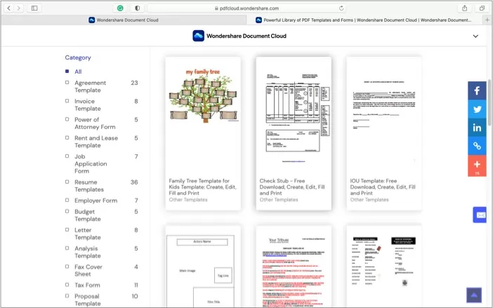 Créer et enregistrer des modèles personnalisés dans Wondershare Document Cloud