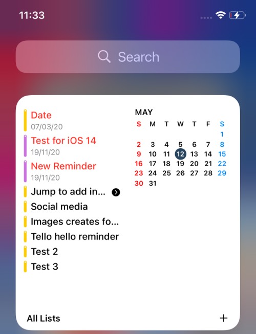 Widget d'écran d'accueil GoodTask iOS 14