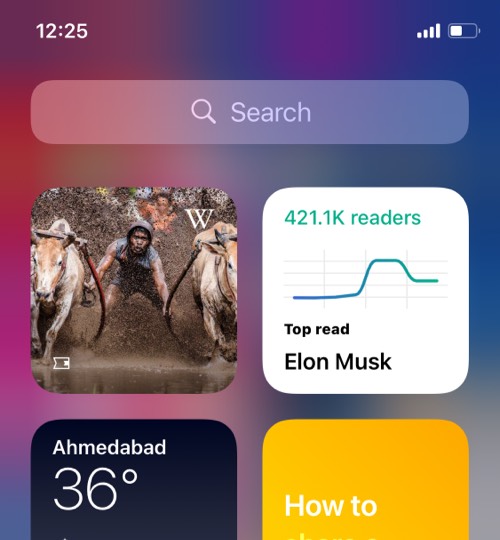 Widget d'écran d'accueil Wikipédia iOS 14