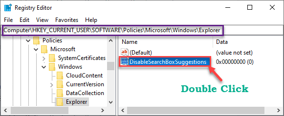 Désactiver le champ de recherche Dc Min