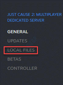 Propriétés du jeu Steam Fichiers locaux