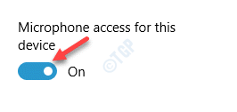 Accès au microphone pour cet appareil Pop Up Switch It On