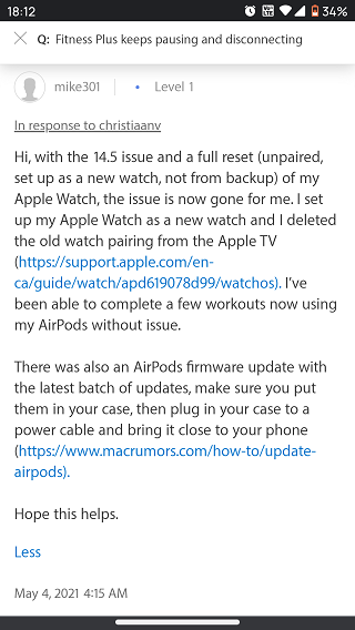 Apple-Fitness +-disconnecting-issue-workaround