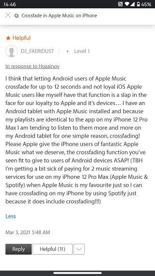 Les utilisateurs-déçus-as-crossfade-is-still-not-available-for-iOS