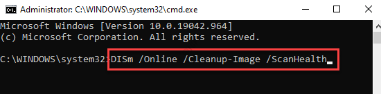 Invite de commandes (admin) Exécuter la commande Dism Entrez