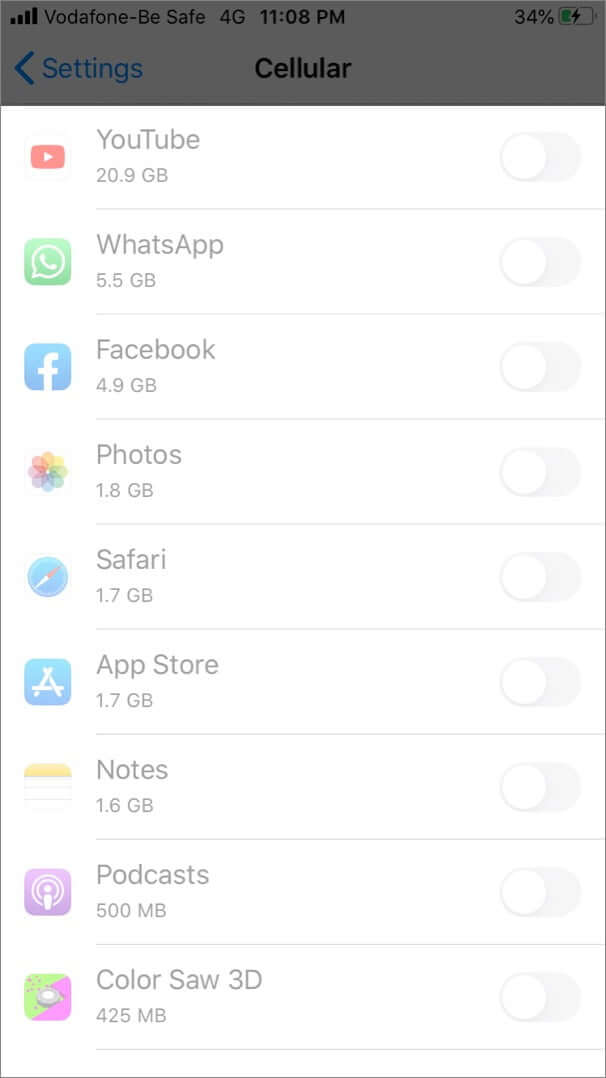 Comment désactiver les données cellulaires pour des applications spécifiques sur iPhone FR Atsit