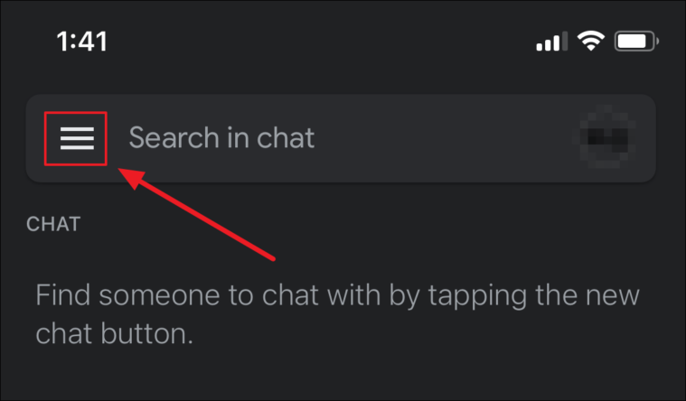 Google Chat sous iOS