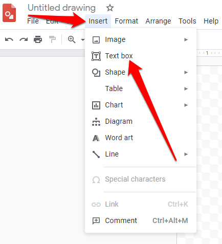 how to insert text box google docs