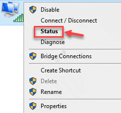 Connexions réseau Wifi État du clic droit