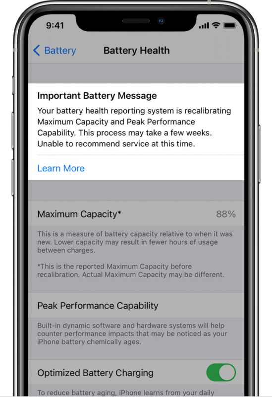 Impossible de recommander le service Battery Message