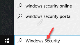 Démarrer la barre de recherche Windows Windows Security