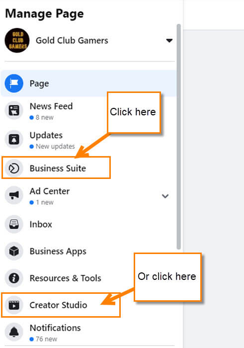 page facebook-menu