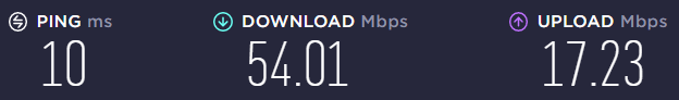 Speed ​​Test Normal