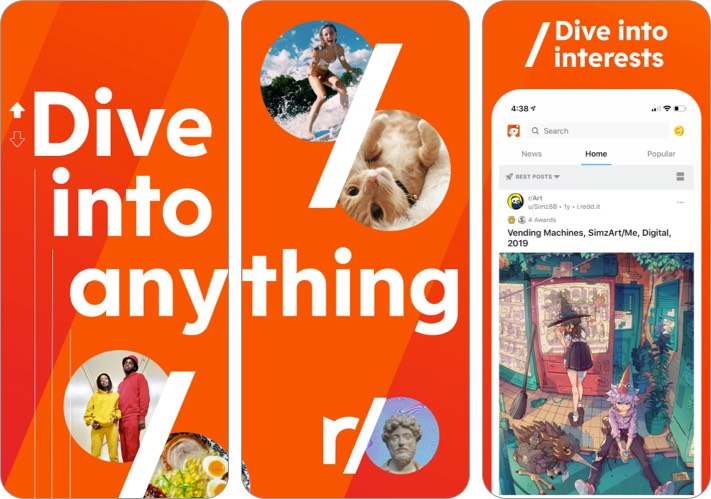 reddit meilleure alternative facebook pour iPhone et iPad