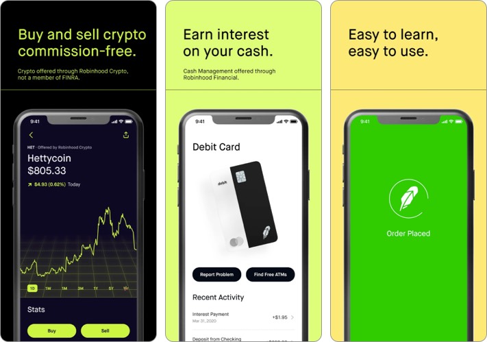 Meilleure application de trading d'actions Robinhood pour iPhone