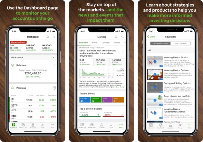 Meilleur TD Ameritrade application de négociation d'actions pour iPhone