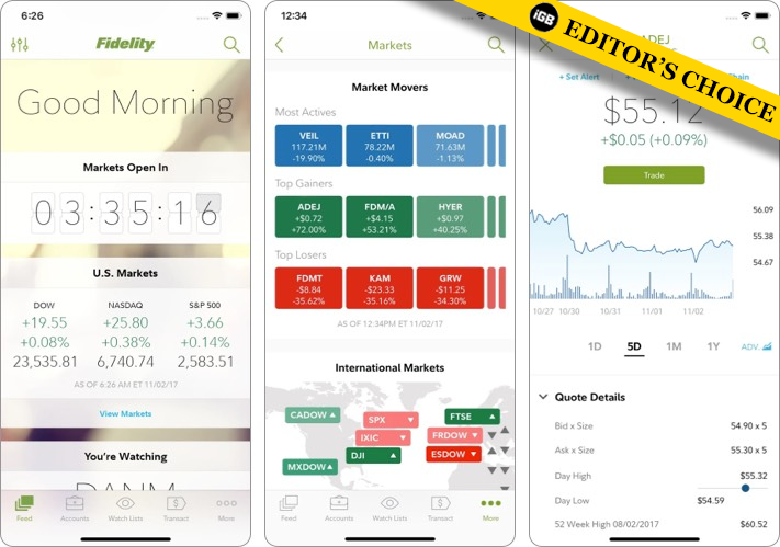 Meilleure application de trading d'actions Fidelity pour iPhone