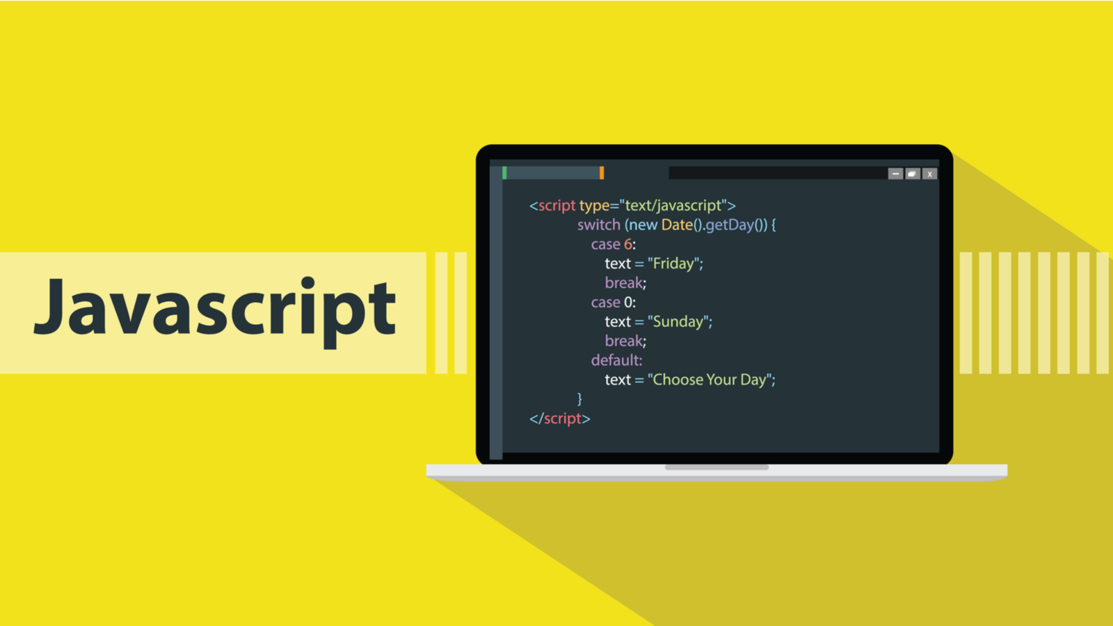 Langage de programmation JavaScript avec code de script sur l'écran du portable