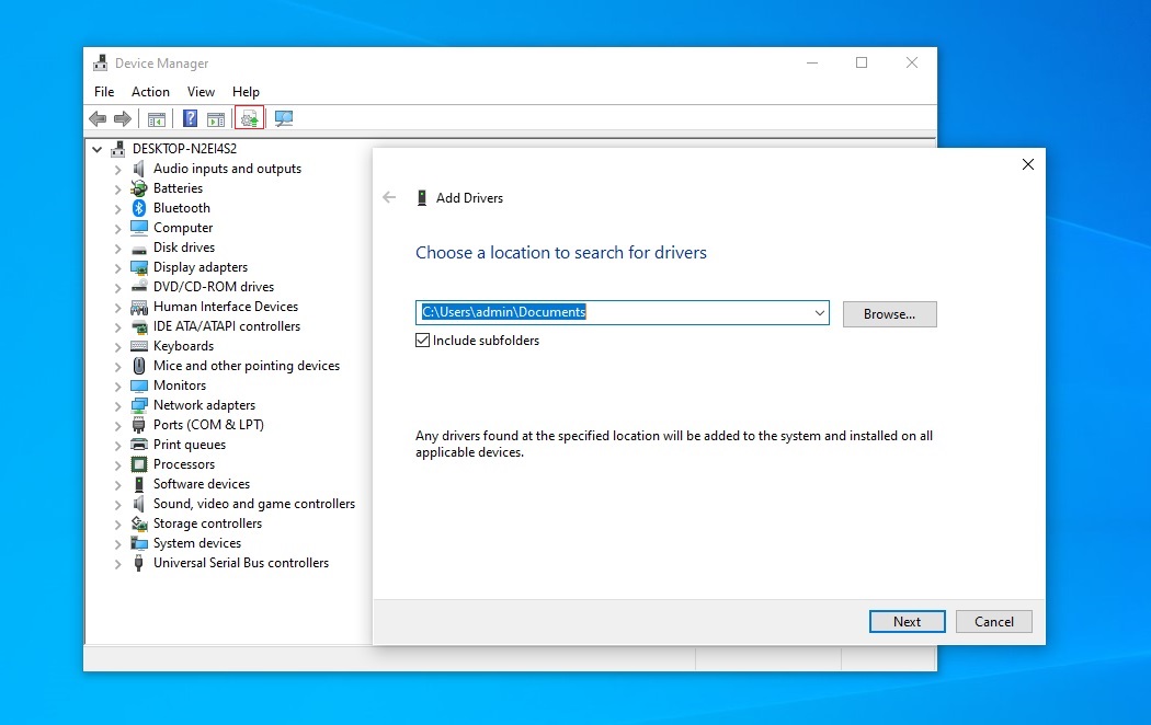 Gestionnaire de périphériques Windows 10