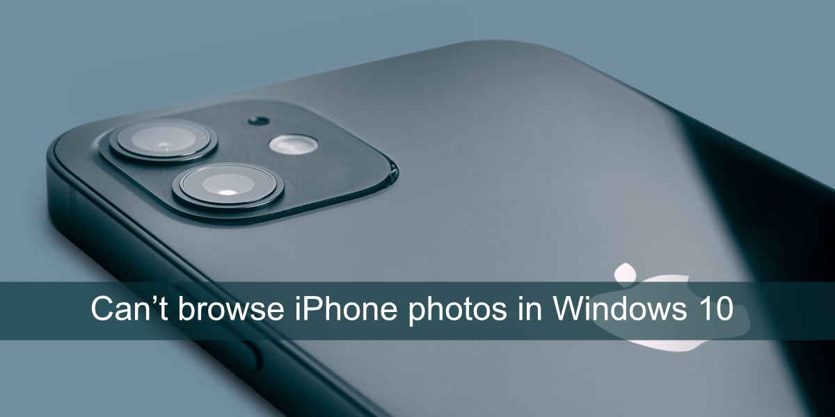 Windows ne peut pas voir les photos de l'iPhone
