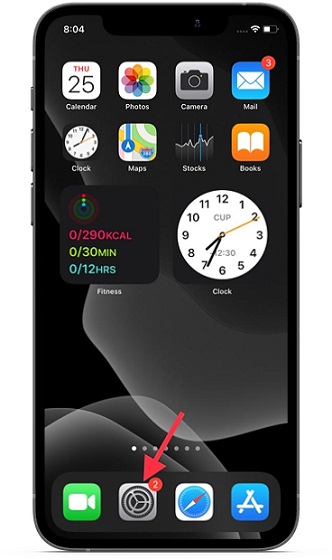 Ouvrir l'application des paramètres sur iPhone ou iPad
