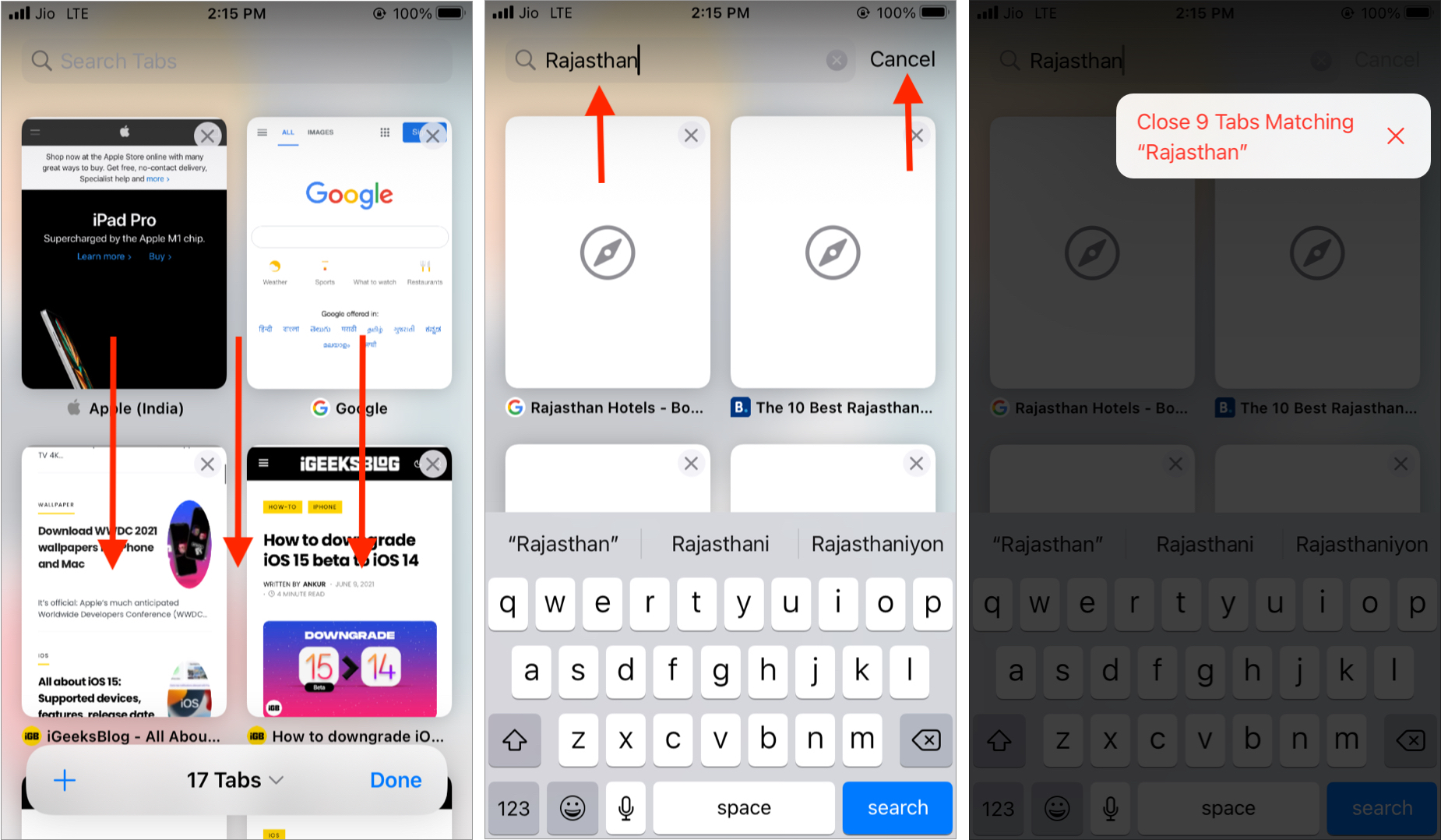 Comment fermer plusieurs onglets Safari similaires à la fois