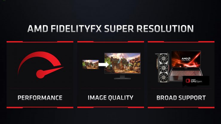 AMD DLSS Concurrent, FSR'FidelityFX Super Resolution'présenté sur Radeon RX 6800 XT