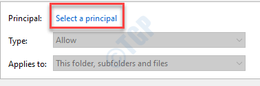 Sélectionnez un principe Add Min