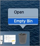 Cliquez sur Vider la corbeille sur Mac
