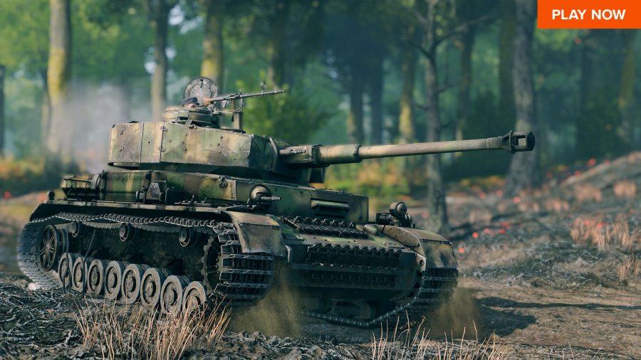 Un char de la Seconde Guerre mondiale vise dans Enlisted