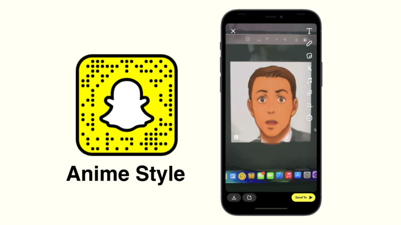 Filtre Snapchat de style anime