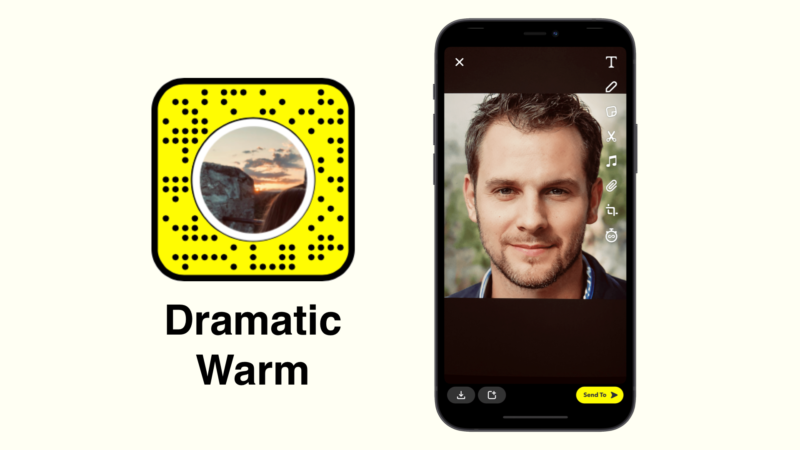 Dramatic warm snapchat filter