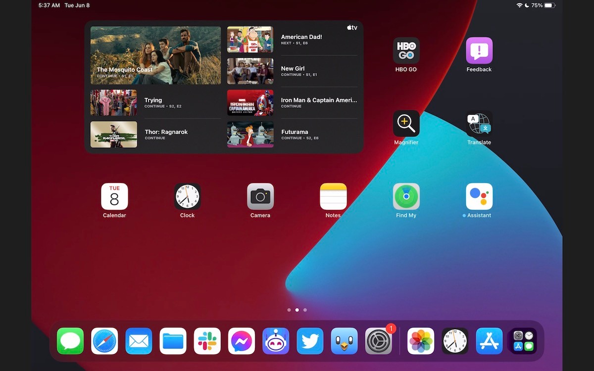 iPadOS 15 grands widgets