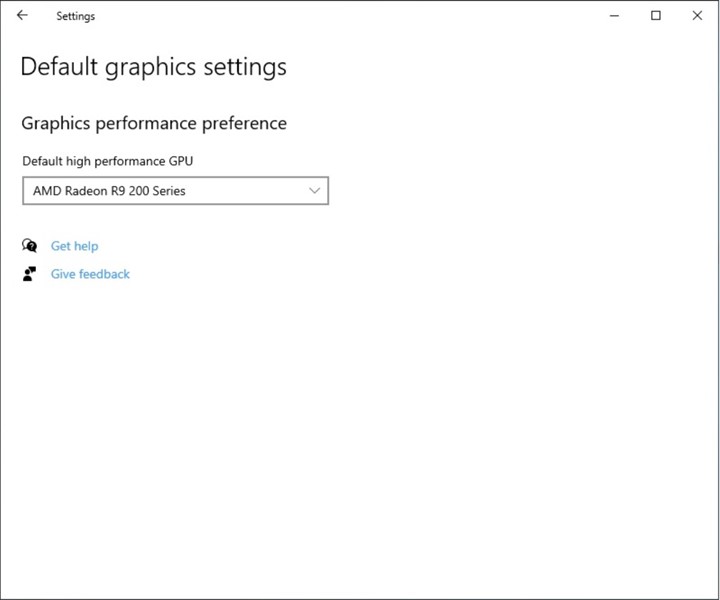 Paramètres GPU Windows