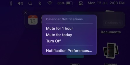 turn off notifications on mac