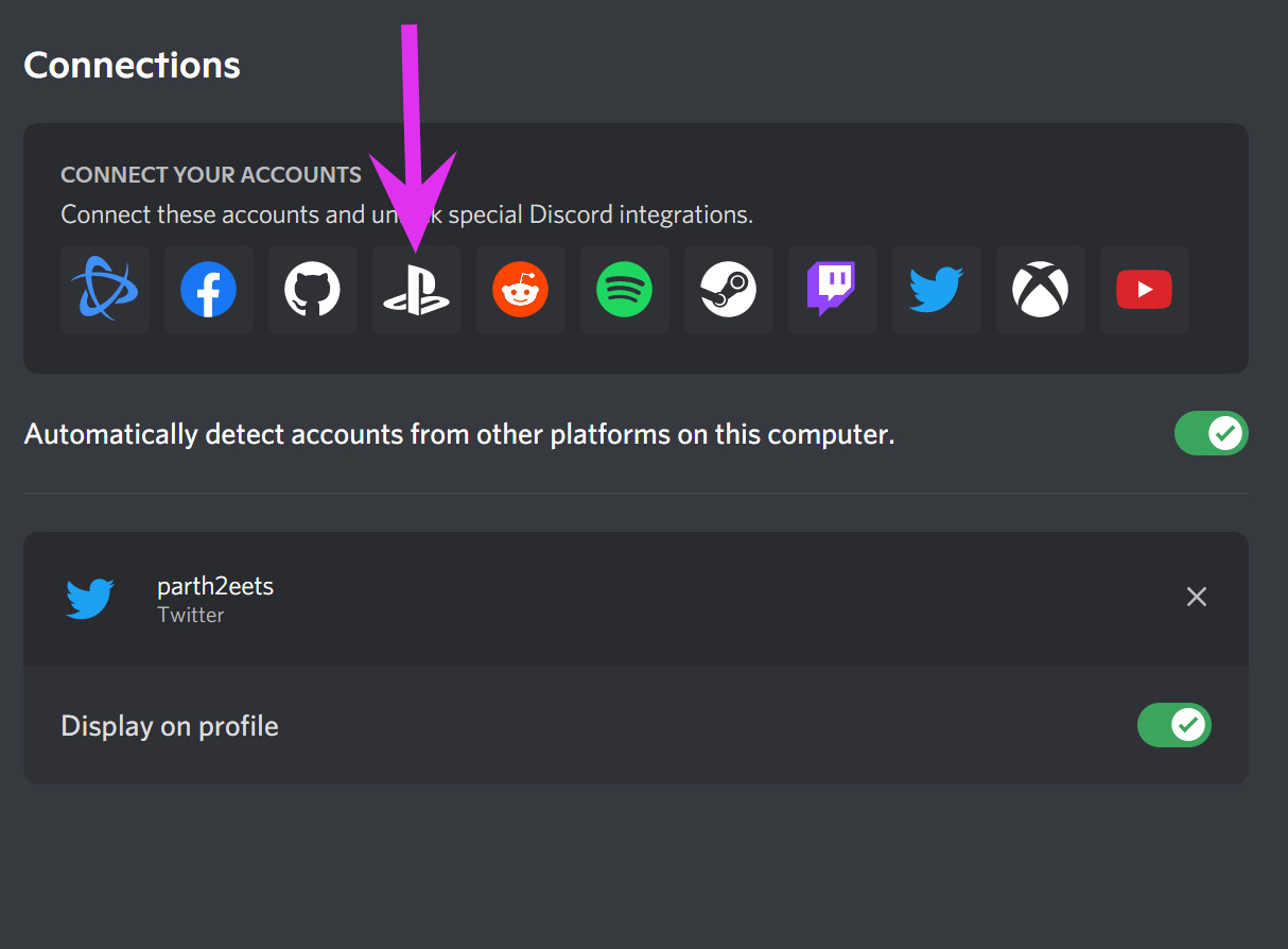 How to connect twitter to discord