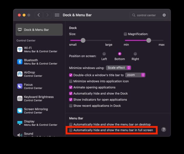 Comment conserver la barre de menus sur Mac en mode plein écran FR Atsit