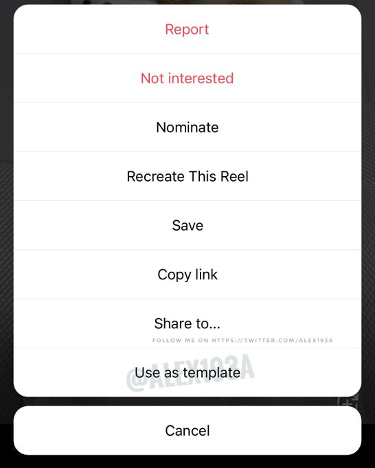 Instagram Reels teste le modèle pour permettre aux utilisateurs de