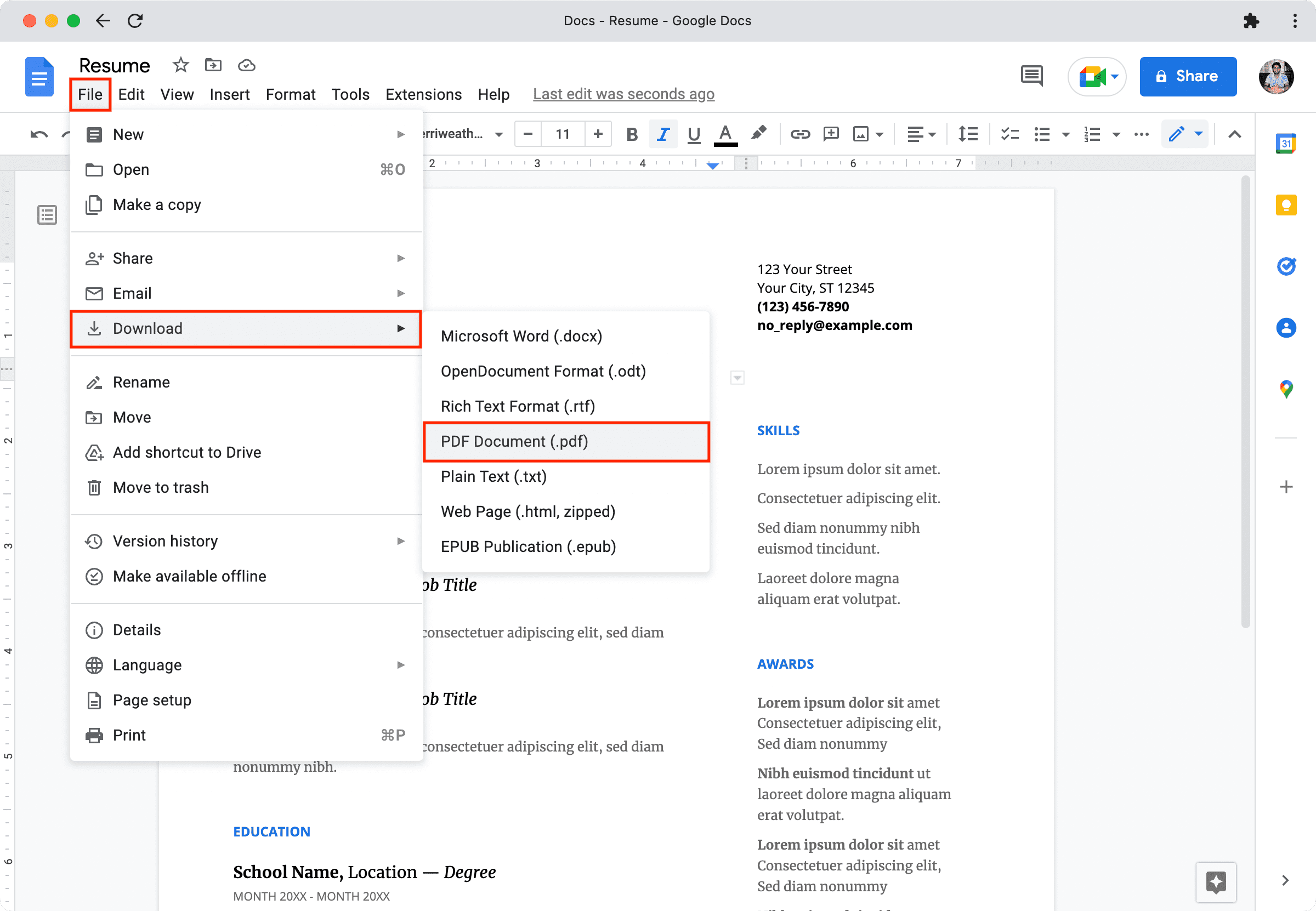 Comment Enregistrer Vos Documents Dans Google Docs Au Format PDF Sur 