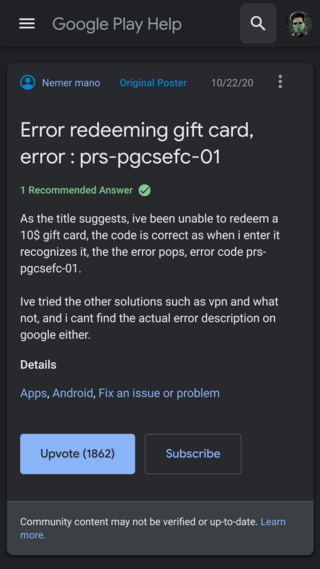 Mise Jour Le Cas Curieux Du Code D erreur Google Play PRS PGCSEFC mise-jour-le-cas-curieux-du-code-d-erreur-google-play-prs-pgcsefc