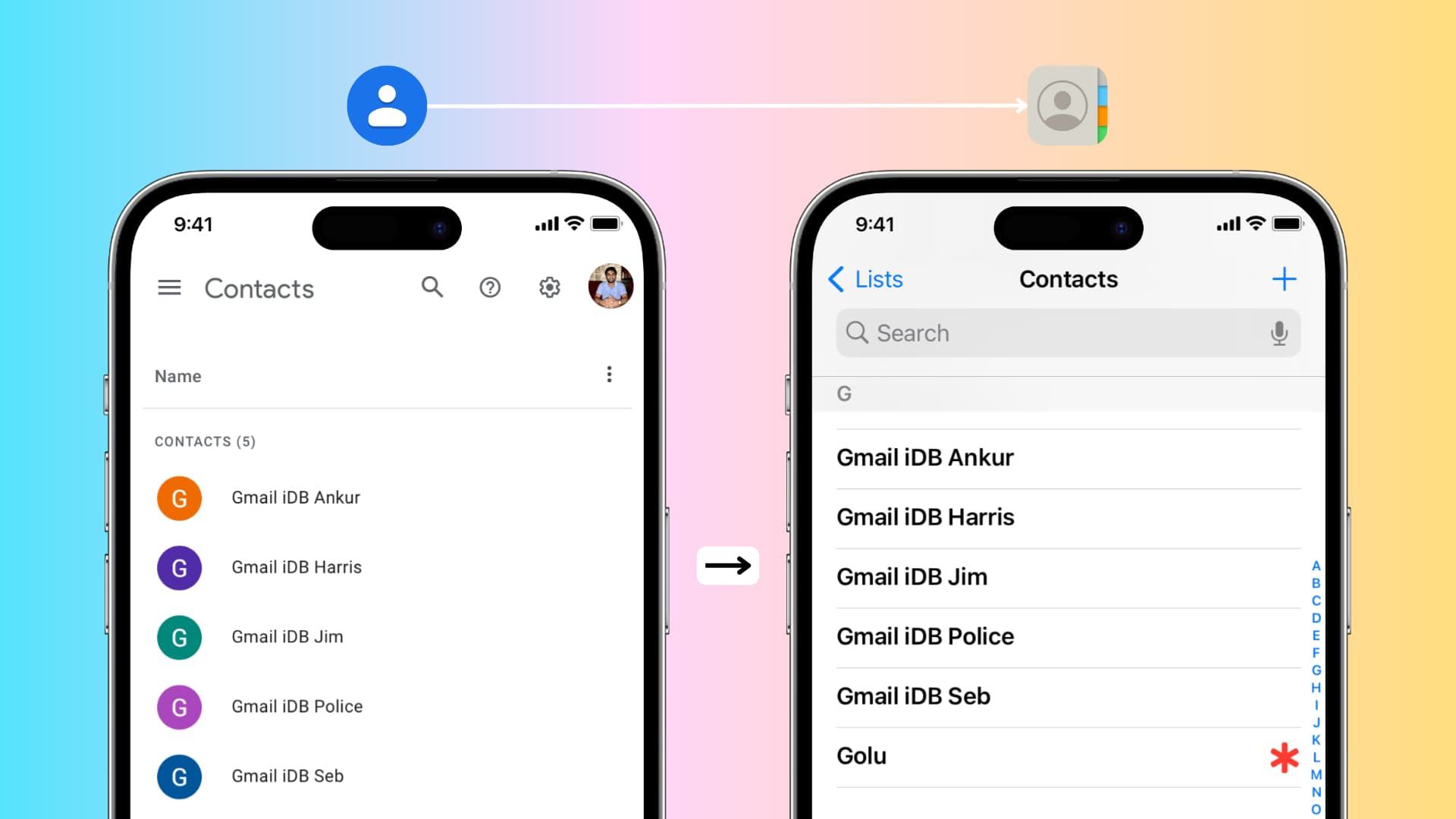 comment transférer contact iphone vers iphone sans icloud