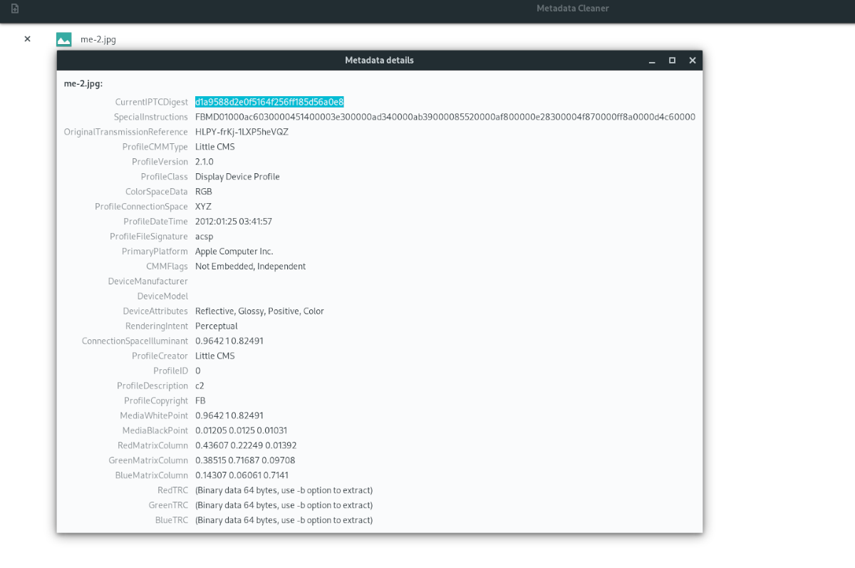 bersihkan metadata dari file di Linux