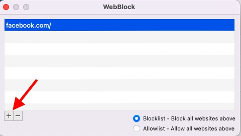 Blokir situs di macOS