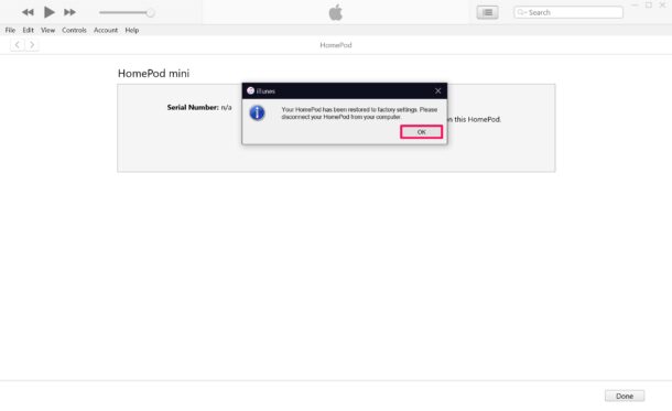 Cara Memulihkan HomePod Mini dengan PC atau Mac
