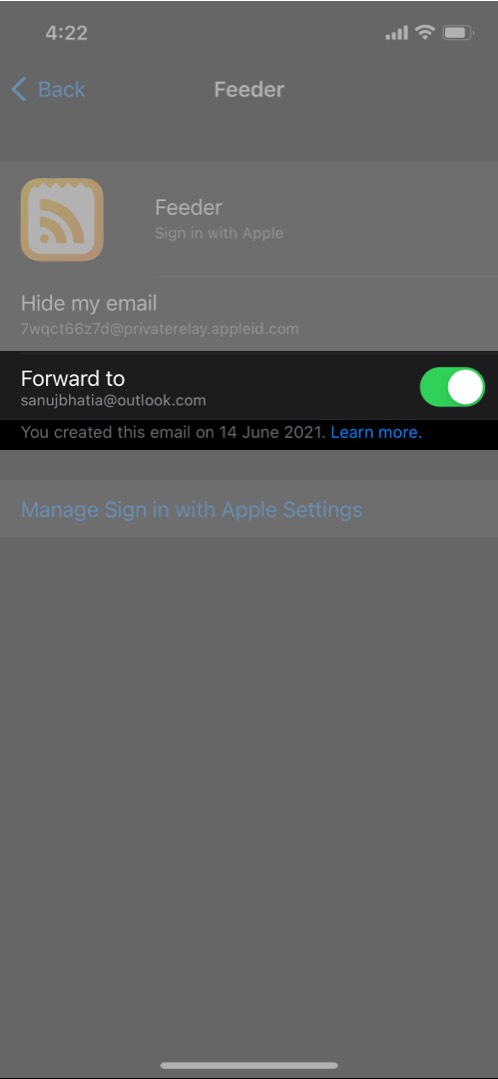 Berhenti menggunakan Masuk dengan ID Apple di iOS 15