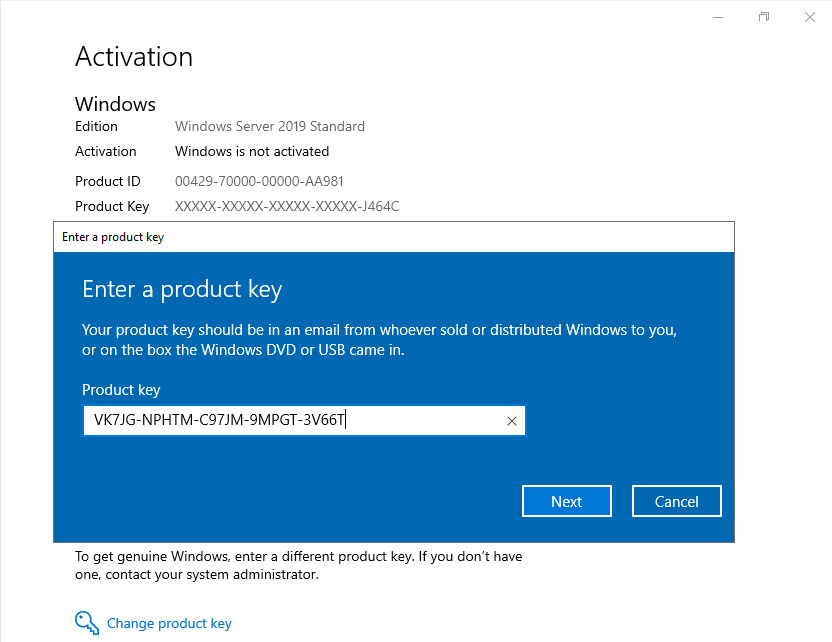 Kunci Produk Windows Server 2019 Gratis