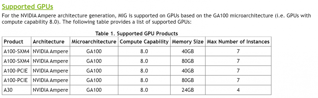 Spesifikasi kartu grafis A100 PCIe 80 GB seperti yang tercantum di halaman web NVIDIA. (Kredit Gambar: Videocardz)