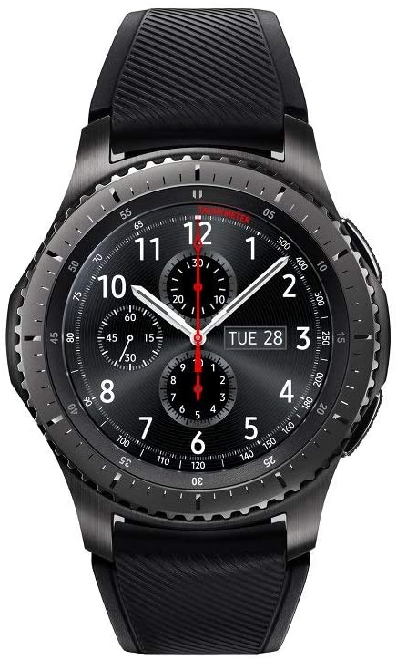 SAMSUNG GEAR S3 FRONTIER Smartwatch (Diperbarui) 46MM (Hanya Bluetooth)-Abu-abu Tua