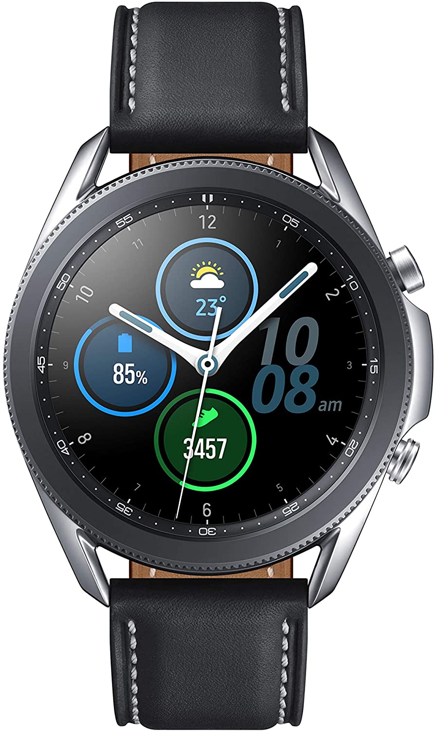 SAMSUNG Galaxy Watch 3 (41mm, GPS, Bluetooth) Smart Watch dengan Kesehatan Tingkat Lanjut Pemantauan, Pelacakan Kebugaran, dan Baterai Tahan Lama-Mystic Silver