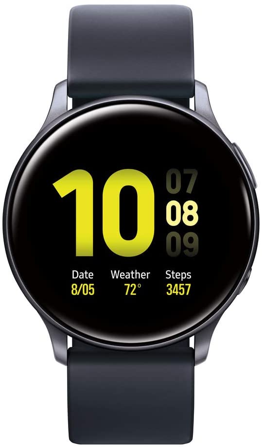 SAMSUNG Galaxy Watch Active 2 (40mm, GPS, Bluetooth) Smart Watch dengan Advanced Pemantauan Kesehatan, Pelacakan Kebugaran, dan Baterai Tahan Lama, Aqua Bla